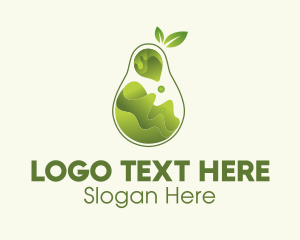 Vegetable - Pear Fruit Juice logo design