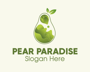 Pear Fruit Juice  logo design