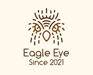 Brown Eagle Line art logo design