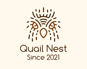 Quail - Brown Eagle Line art logo design