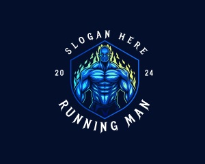 Body - Strong Man Muscle logo design