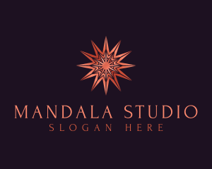 Mandala - Elegant Star Mandala logo design