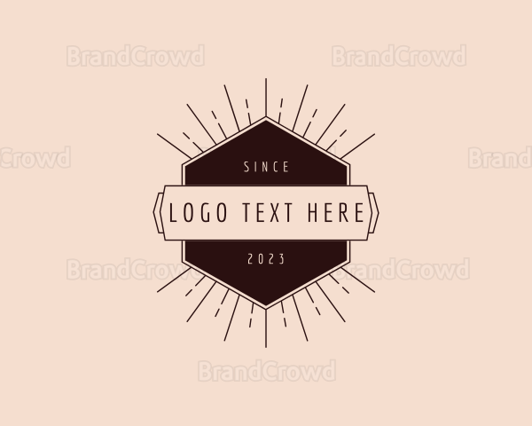 Hipster Hexagon Badge Logo