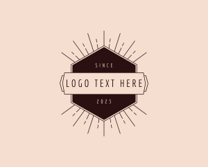 Hipster Hexagon Badge Logo