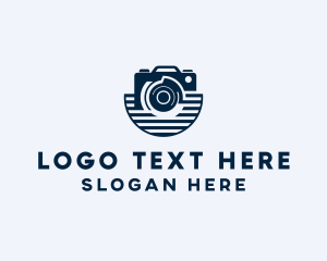 Stripe - Photographer Camera Capture logo design