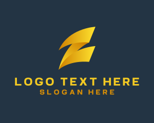 Yellow - Lightning Energy Letter Z Brand logo design