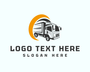 Semi Trailer - Logistics Truck Delivery logo design