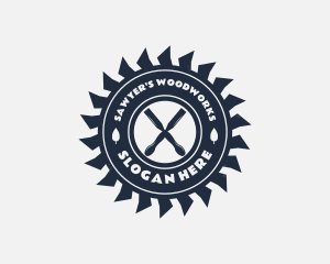 Circular Saw Chisel logo design