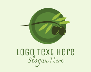 Olive Leaves - Olive Branch Fruit logo design