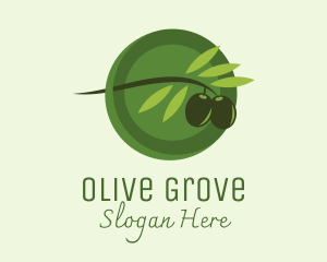 Olive - Olive Branch Fruit logo design