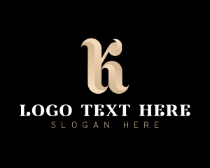 Letter K - Stylish Elegant Gradient Letter K logo design