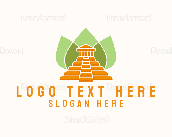 Ancient Temple Leaves Logo