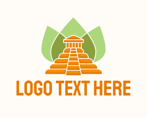 Ancient - Ancient Temple Leaves logo design