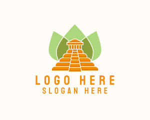Ancient - Ancient Temple Leaves logo design