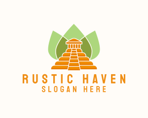 Ancient Temple Leaves logo design