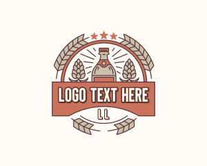 Wheat Stalks - Liquor Beer Brewery logo design