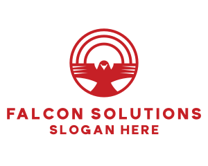 Falcon Circle Wings logo design