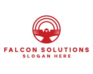 Aviation Falcon Wings logo design