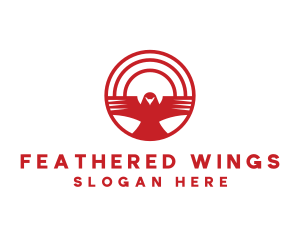 Aviation Falcon Wings logo design