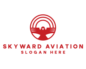 Aviation Falcon Wings logo design