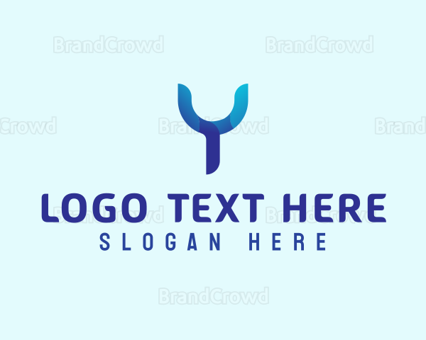 Blue Corporate Letter Y Logo