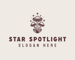 Mushroom Star Plant logo design