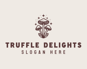 Truffle - Mushroom Star Plant logo design