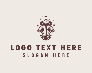 Fungus - Mushroom Star Plant logo design