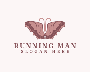 Woman Butterfly Wings Logo