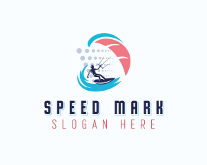 Kitesurfing Athletic Watersports logo design