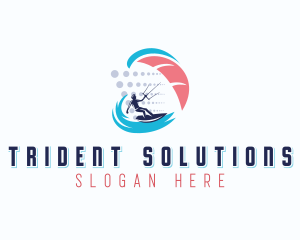 Trident - Kitesurfing Athletic Watersports logo design