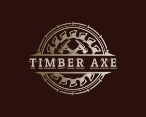 Sawmill Hammer Carpentry logo design