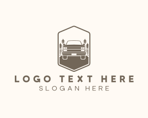 Vintage - Offroad Hexagon SUV Vehicle logo design