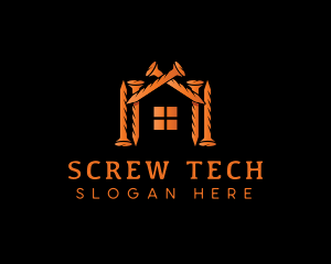 House Construction Screw logo design