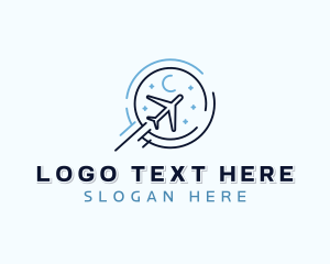 Freight - Logistics Plane Delivery logo design