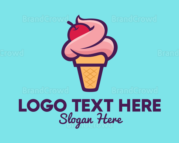 Cherry Ice Cream Logo