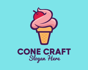 Cherry Ice Cream logo design