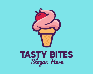 Delicious - Cherry Ice Cream logo design