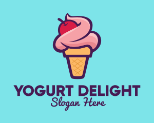 Yogurt - Cherry Ice Cream logo design