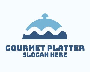 Wave Seafood Platter logo design