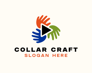 Hands Play Craft Tutorial logo design