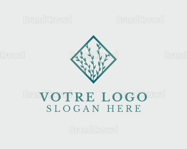 Organic Garden Leaves Logo