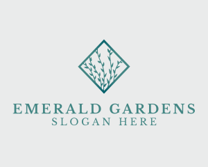 Organic Garden Leaves logo design