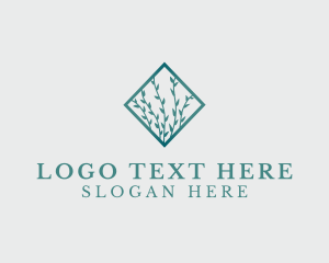 Organic Garden Leaves Logo