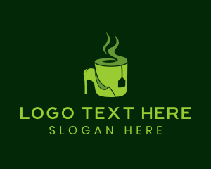 Green - Green Tea Shoe Cafe logo design