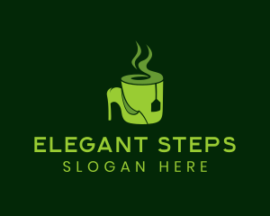 Green Tea Shoe Cafe  logo design