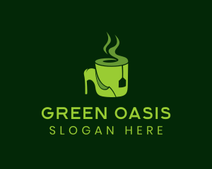 Green Tea Shoe Cafe  logo design