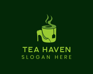 Green Tea Shoe Cafe  logo design