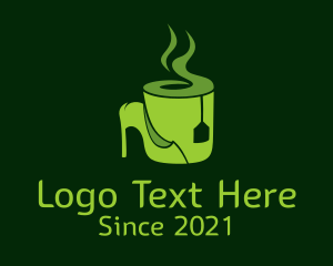 Stiletto - Green Tea Fashion Cafe logo design