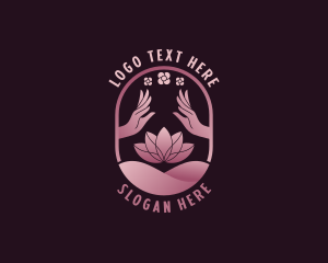 Massage - Lotus Spa Massage logo design